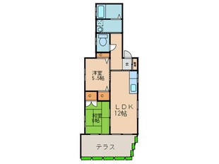 グローヴ・たかのⅡA棟の物件間取画像